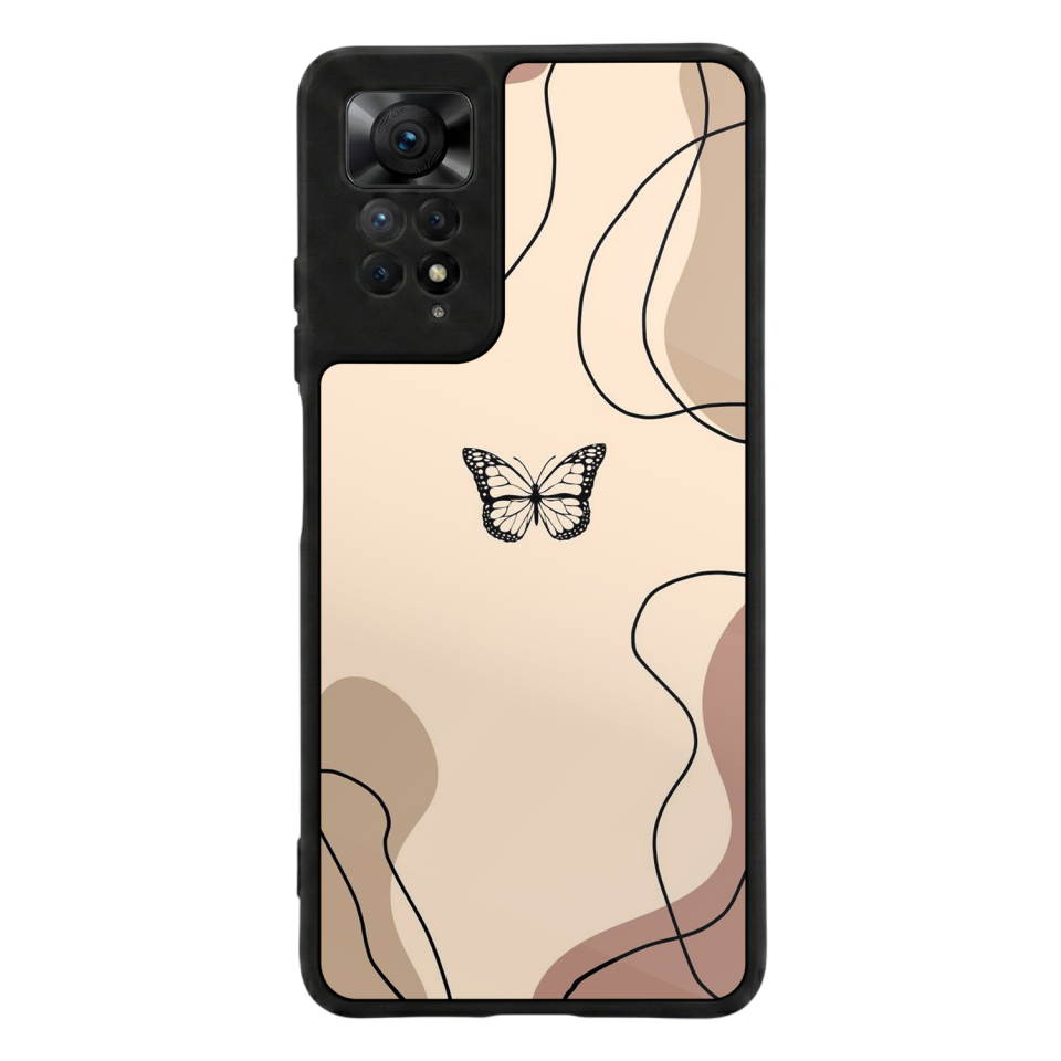 Xiaomi Redmi Note 11 Pro Uyumlu Kelebek Tasarımlı Glossy Premium Kılıf