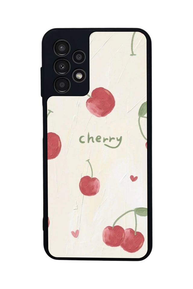 Samsung Galaxy A23 Uyumlu Kiraz Tasarımlı Glossy Premium Kılıf