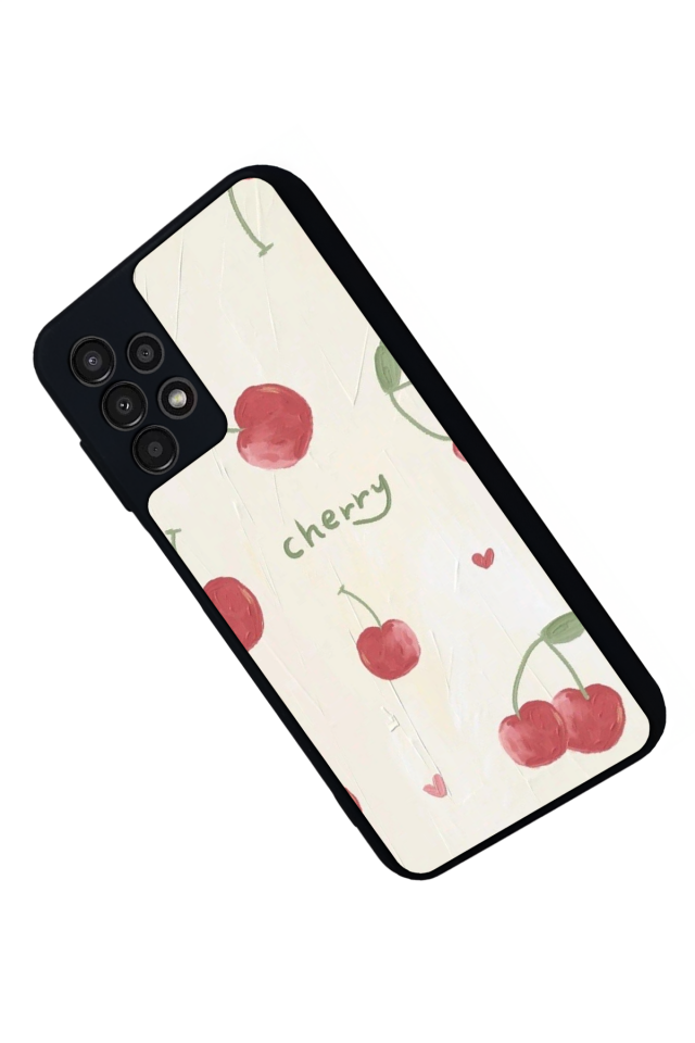 Samsung Galaxy A23 Uyumlu Kiraz Tasarımlı Glossy Premium Kılıf