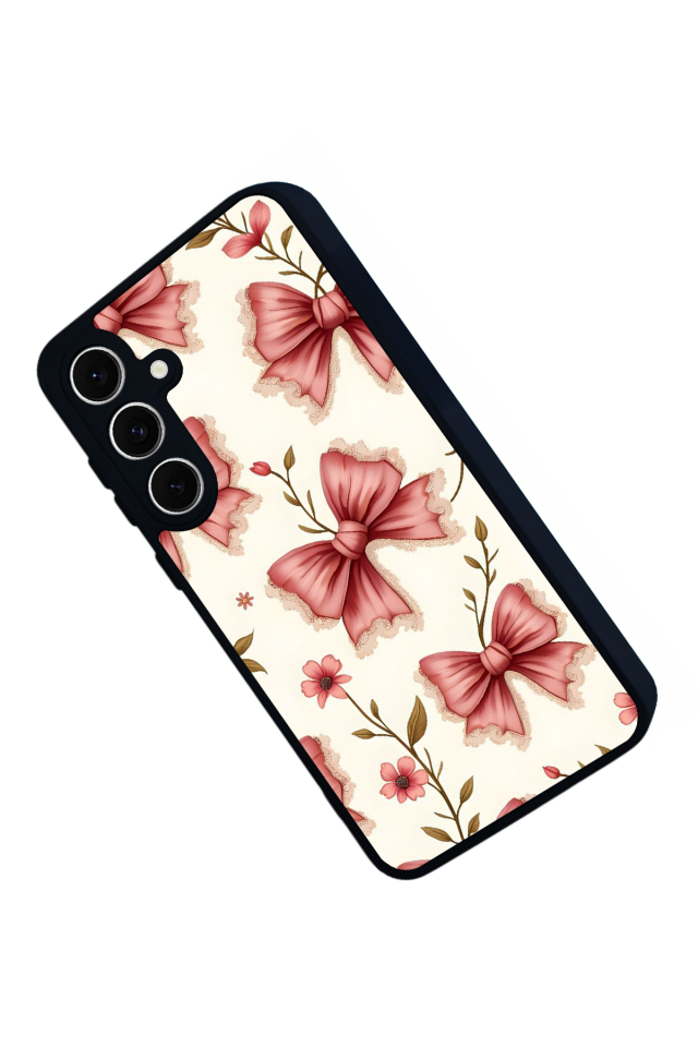 Samsung Galaxy S24 FE Uyumlu Kurdele Tasarımlı Glossy Premium Kılıf