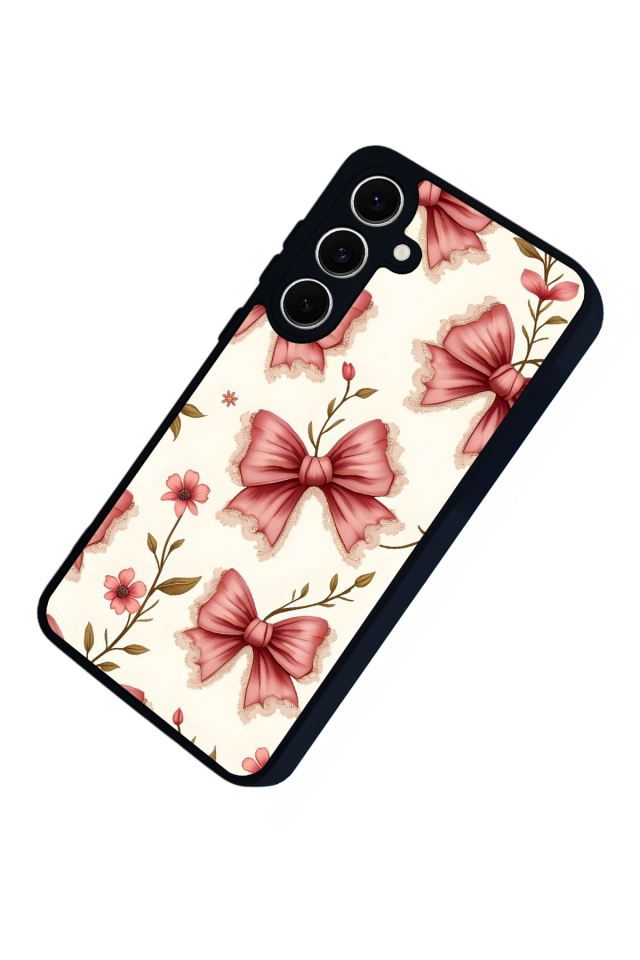 Samsung Galaxy S24 FE Uyumlu Kurdele Tasarımlı Glossy Premium Kılıf