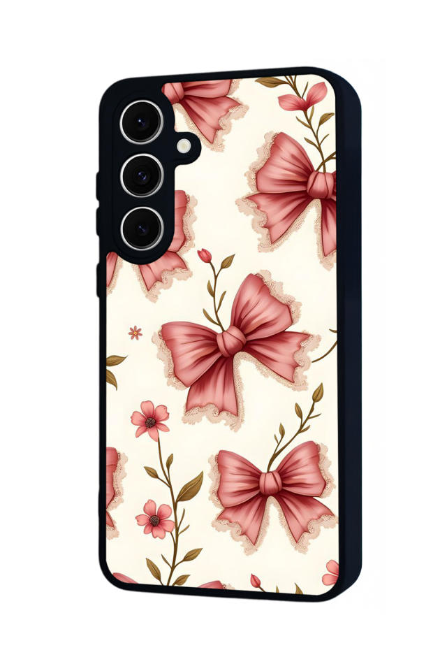 Samsung Galaxy S24 FE Uyumlu Kurdele Tasarımlı Glossy Premium Kılıf
