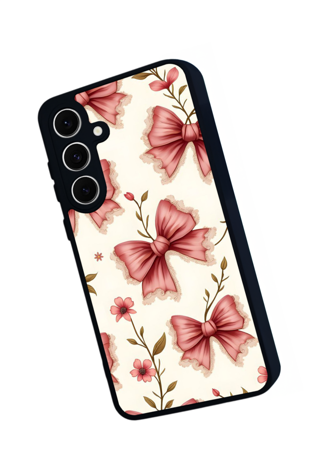 Samsung Galaxy S24 FE Uyumlu Kurdele Tasarımlı Glossy Premium Kılıf
