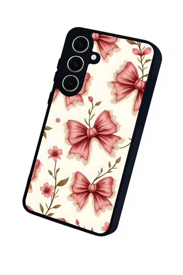 Samsung Galaxy S24 FE Uyumlu Kurdele Tasarımlı Glossy Premium Kılıf