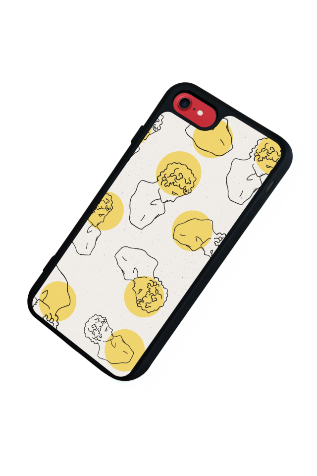 iPhone SE Uyumlu Line Art Tasarımlı Glossy Premium Kılıf