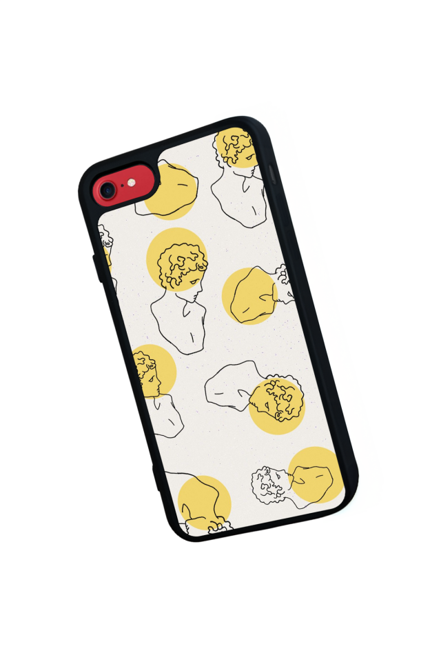 iPhone SE Uyumlu Line Art Tasarımlı Glossy Premium Kılıf