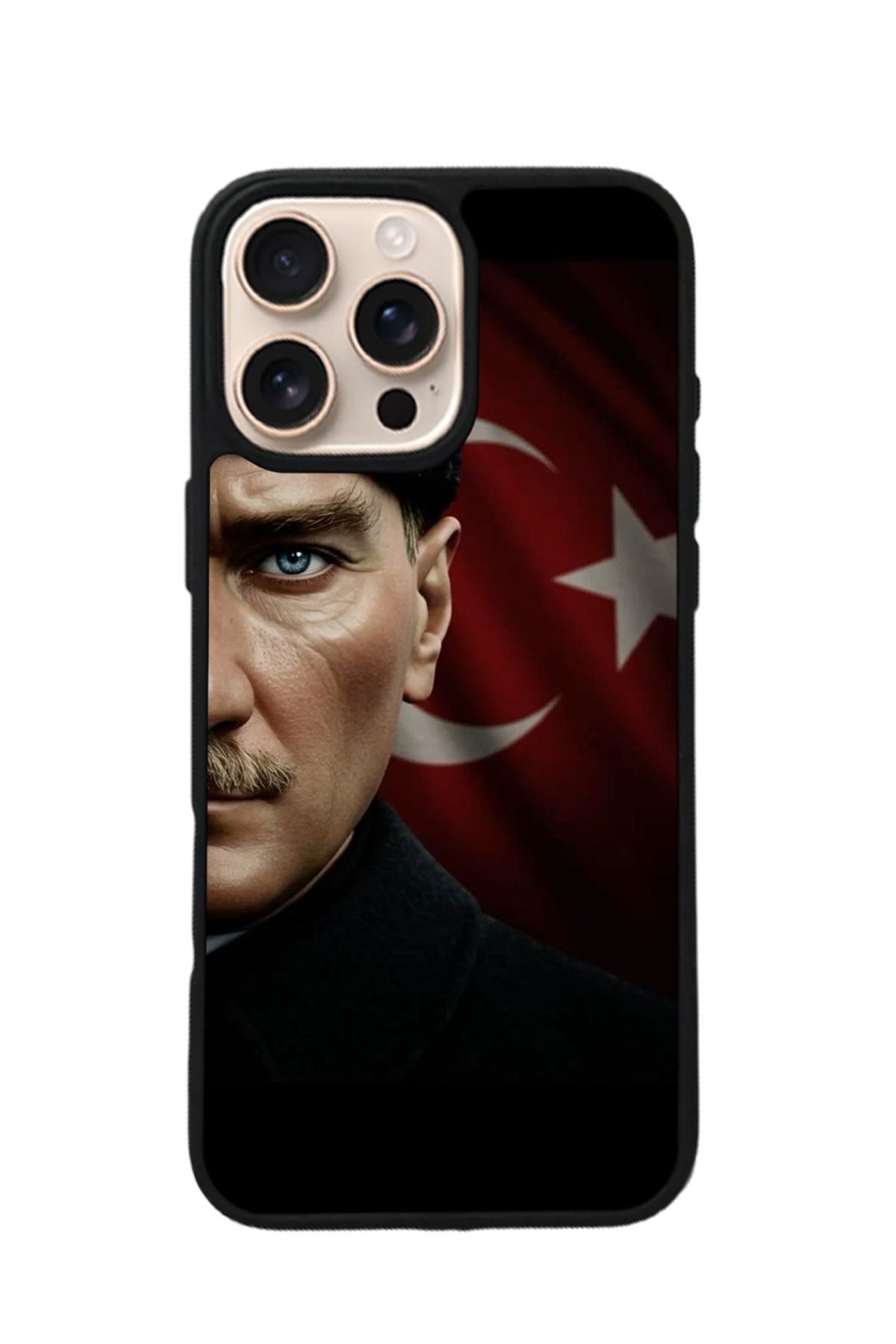 iPhone 14 Pro Uyumlu Mustafa Kemal Ataturk Tasarımlı Glossy Premium Kılıf