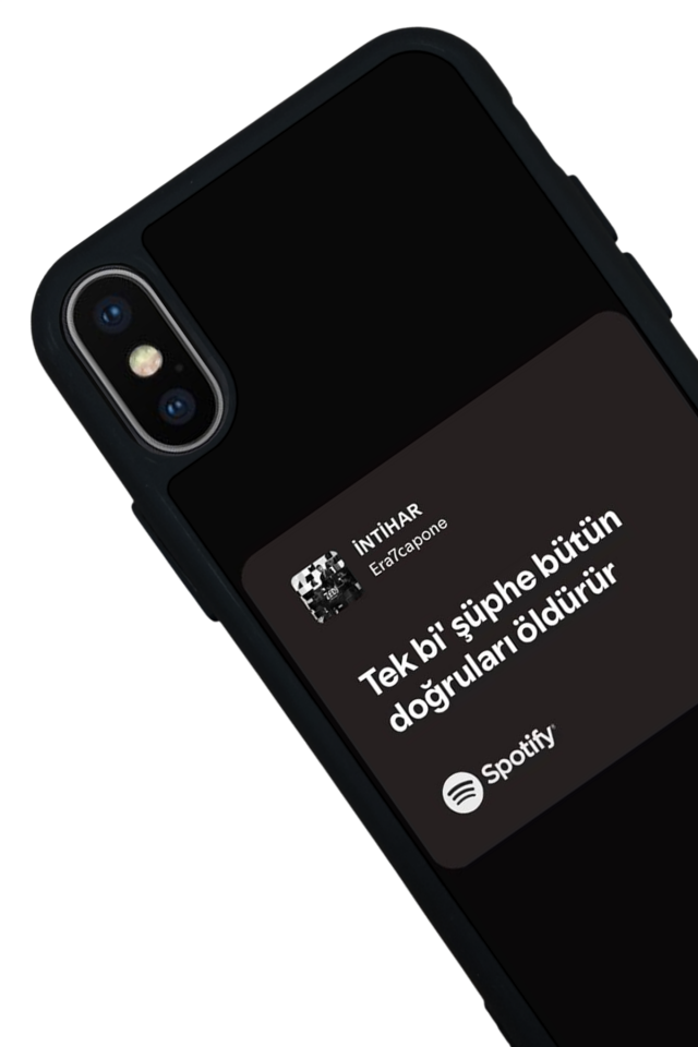 iPhone XS Max Uyumlu Sarki Sozleri Tasarımlı Glossy Premium Kılıf