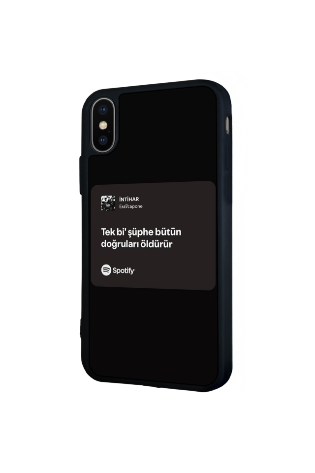 iPhone XS Max Uyumlu Sarki Sozleri Tasarımlı Glossy Premium Kılıf
