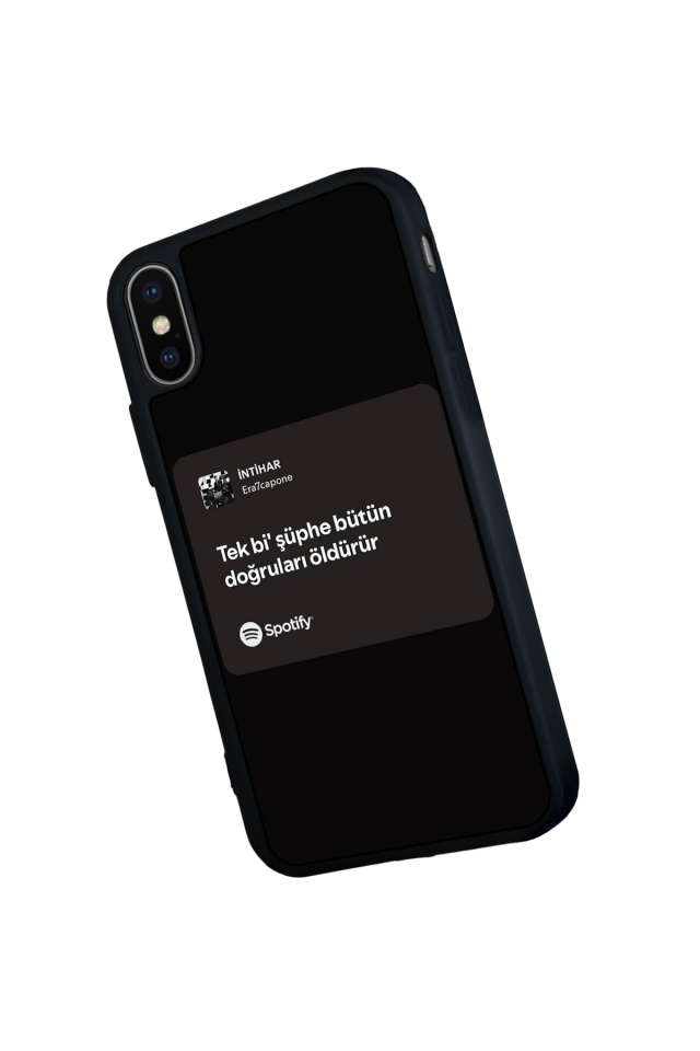 iPhone XS Max Uyumlu Sarki Sozleri Tasarımlı Glossy Premium Kılıf