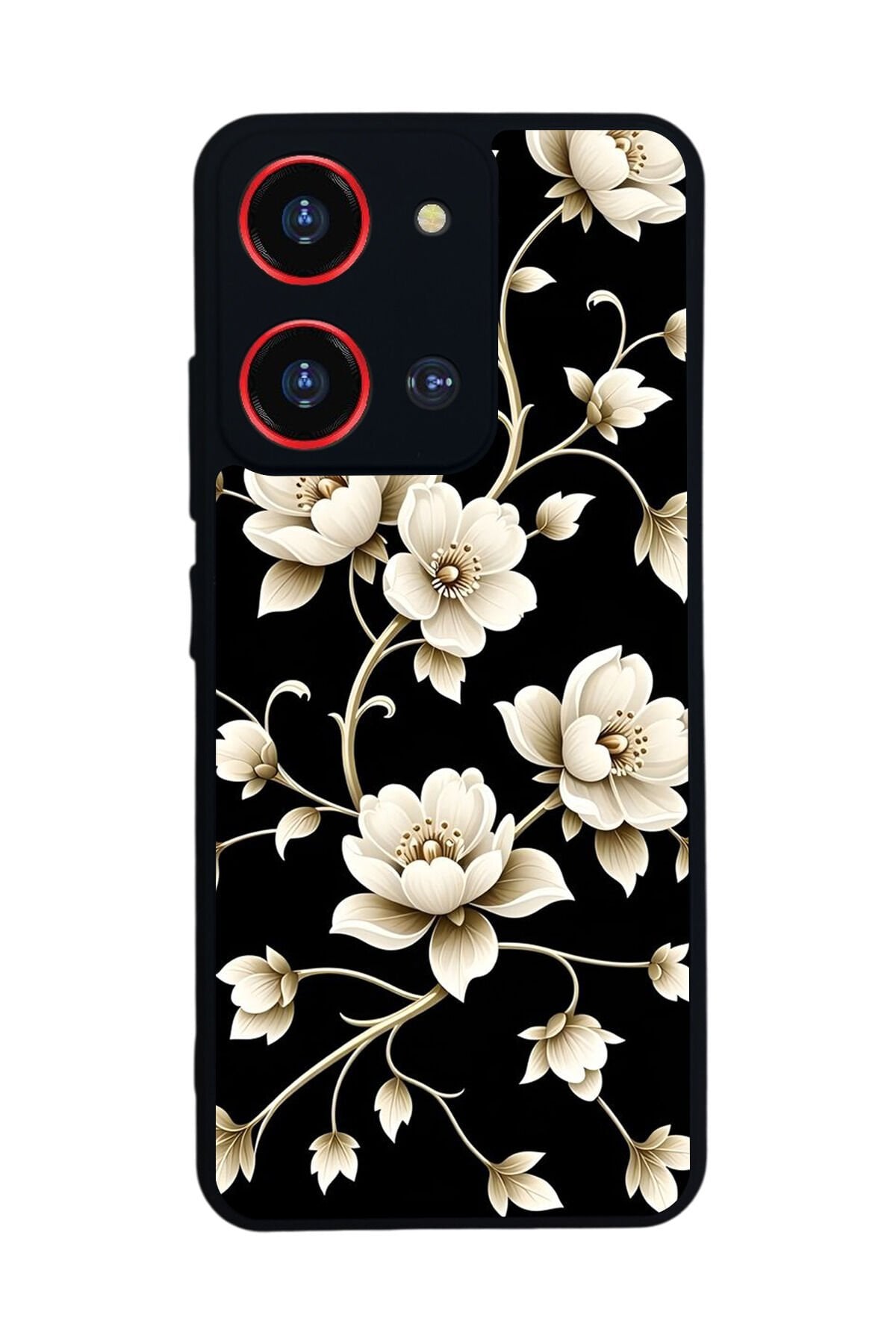 Reeder S19 Max Pro S ZOOM Uyumlu Yaldizli Cicek Tasarımlı Glossy Premium Kılıf