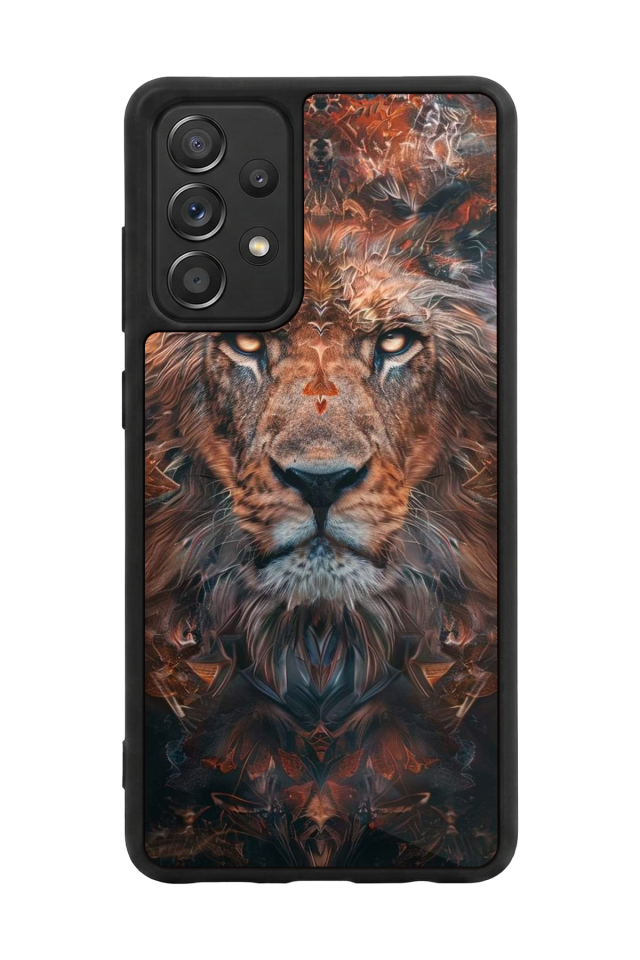Samsung Galaxy A72 Uyumlu Aslan Tasarımlı Glossy Premium Kılıf