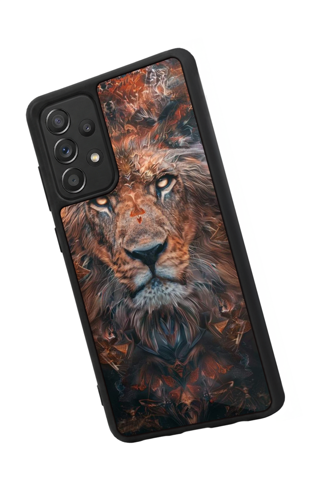 Samsung Galaxy A72 Uyumlu Aslan Tasarımlı Glossy Premium Kılıf