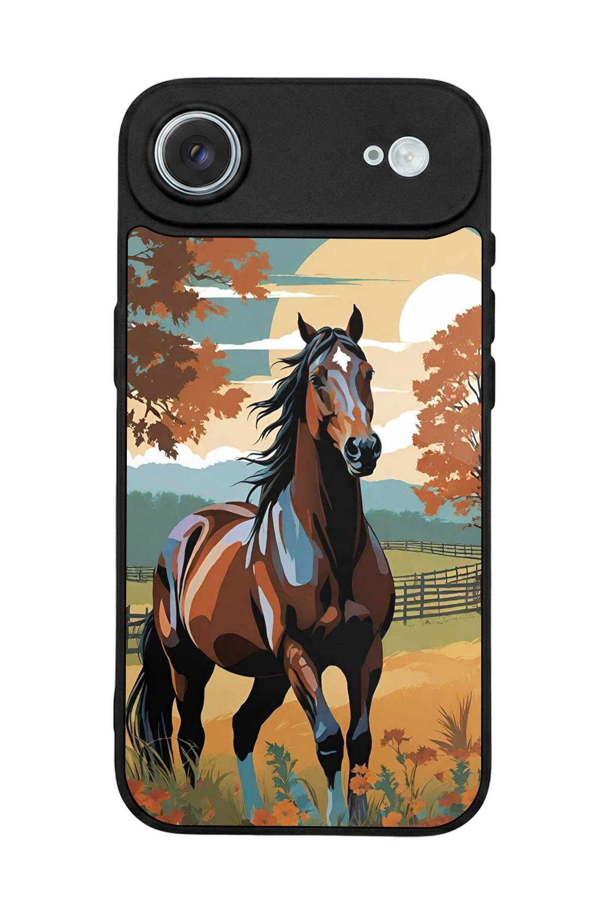 iPhone 17 Air Uyumlu At Horse Tasarımlı Glossy Premium Kılıf