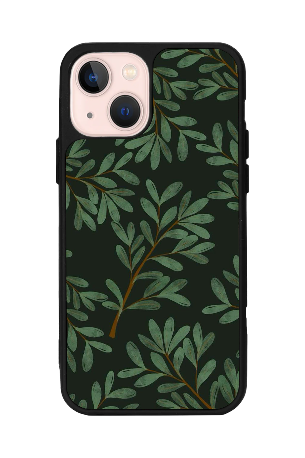 iPhone 13/14 Uyumlu Botanik Tasarımlı Glossy Premium Kılıf