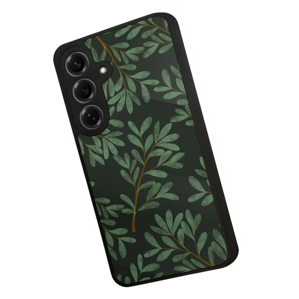 Samsung Galaxy S25 Uyumlu Botanik Tasarımlı Glossy Premium Kılıf