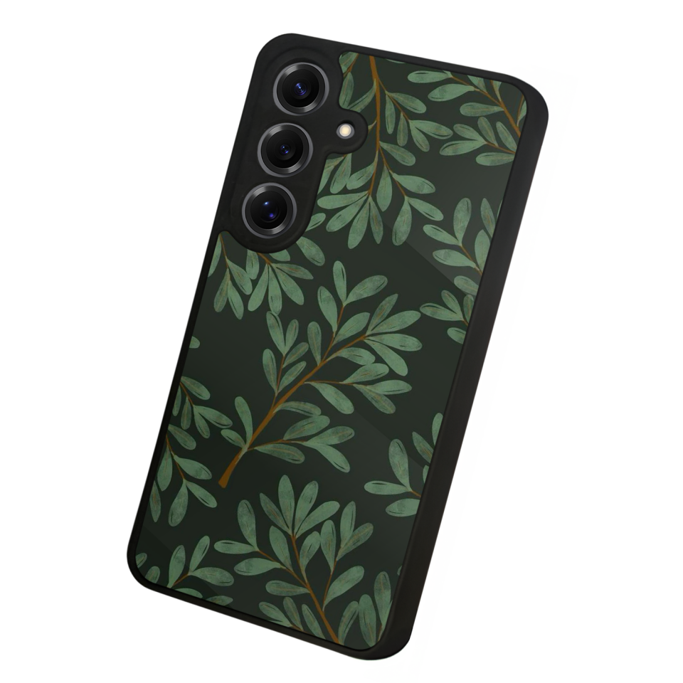 Samsung Galaxy S25 Uyumlu Botanik Tasarımlı Glossy Premium Kılıf
