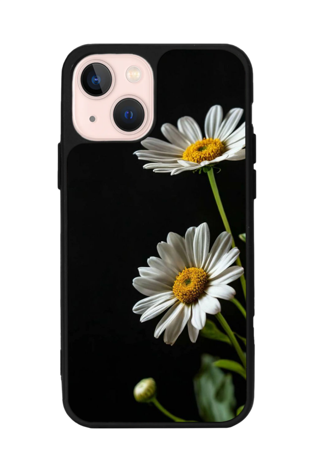iPhone 13 Mini Uyumlu Cicek Tasarımlı Glossy Premium Kılıf
