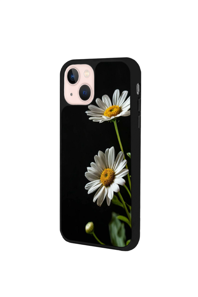 iPhone 13 Mini Uyumlu Cicek Tasarımlı Glossy Premium Kılıf