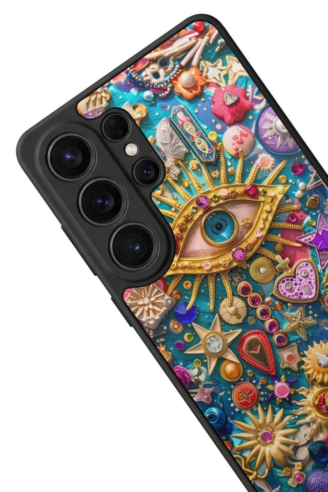 Samsung Galaxy S26 Ultra Uyumlu Göz Tasarımlı Glossy Premium Kılıf