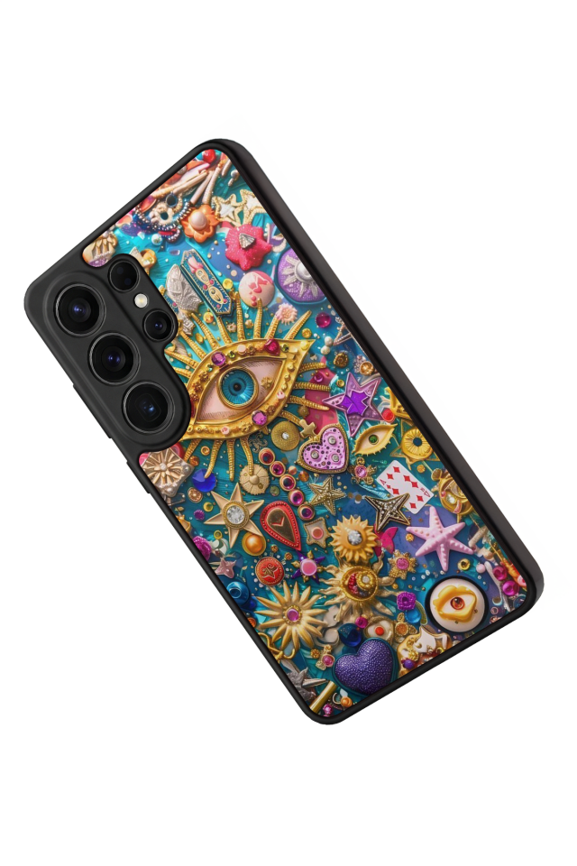 Samsung Galaxy S26 Ultra Uyumlu Göz Tasarımlı Glossy Premium Kılıf