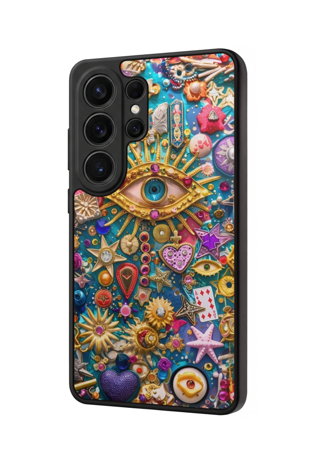 Samsung Galaxy S26 Ultra Uyumlu Göz Tasarımlı Glossy Premium Kılıf