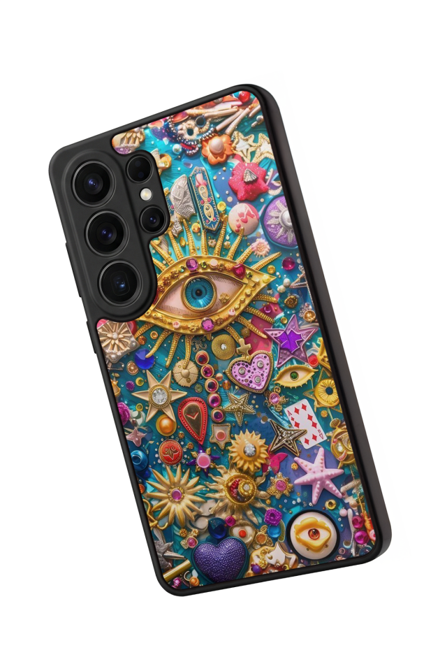 Samsung Galaxy S26 Ultra Uyumlu Göz Tasarımlı Glossy Premium Kılıf