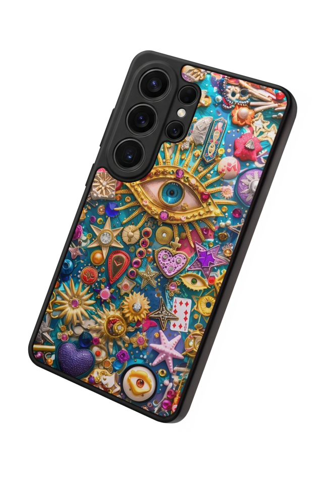 Samsung Galaxy S26 Ultra Uyumlu Göz Tasarımlı Glossy Premium Kılıf