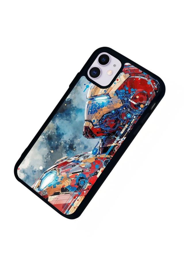 iPhone 11 Uyumlu Iron Man ( Demir Adam ) Tasarımlı Glossy Premium Kılıf