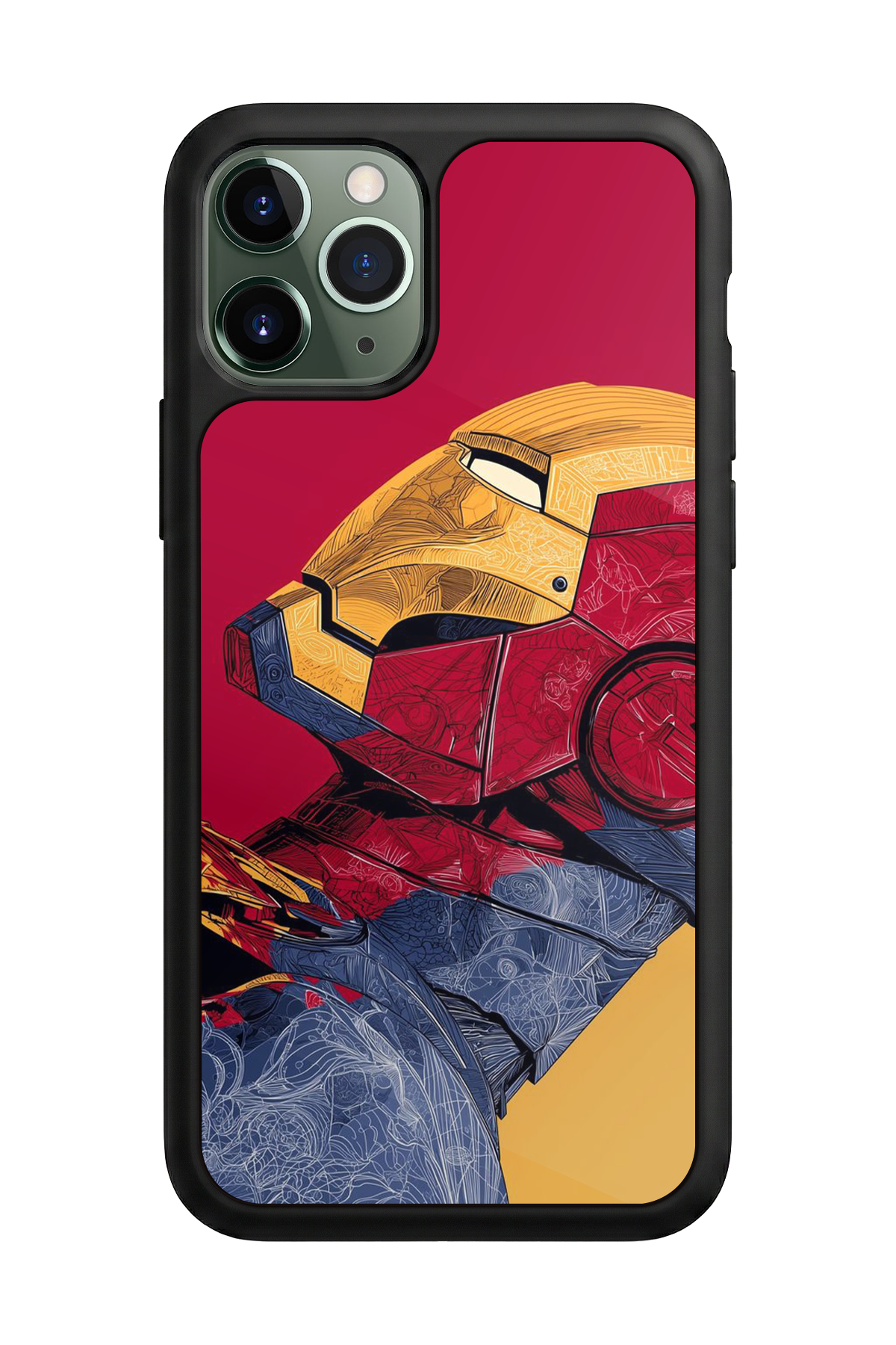 iPhone 11 Pro Uyumlu  Iron Man ( Demir Adam ) Tasarımlı Glossy Premium Kılıf