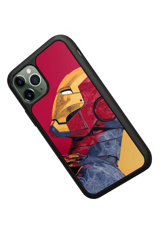 iPhone 11 Pro Uyumlu  Iron Man ( Demir Adam ) Tasarımlı Glossy Premium Kılıf