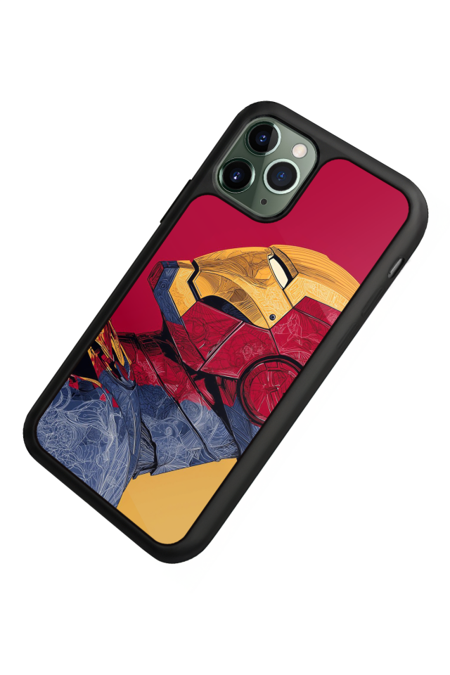 iPhone 11 Pro Uyumlu  Iron Man ( Demir Adam ) Tasarımlı Glossy Premium Kılıf