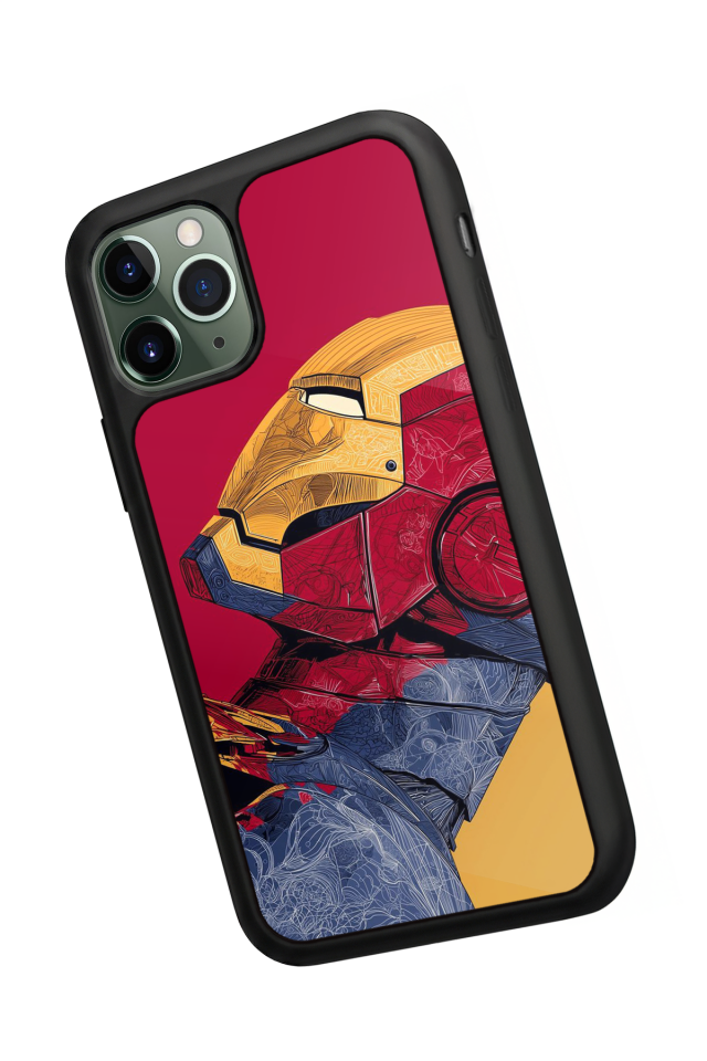 iPhone 11 Pro Uyumlu  Iron Man ( Demir Adam ) Tasarımlı Glossy Premium Kılıf