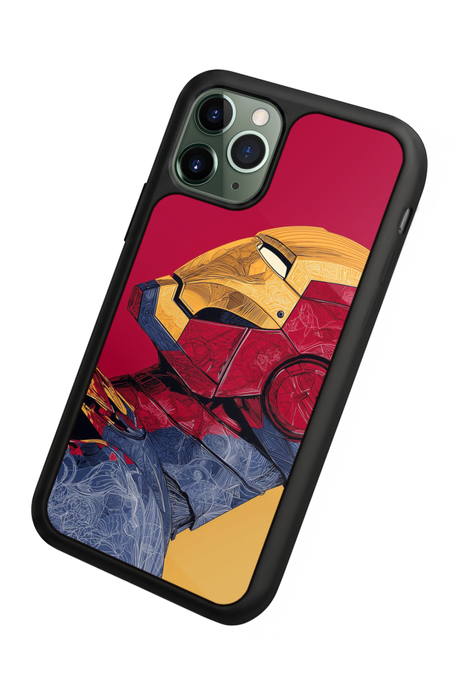 iPhone 11 Pro Uyumlu  Iron Man ( Demir Adam ) Tasarımlı Glossy Premium Kılıf