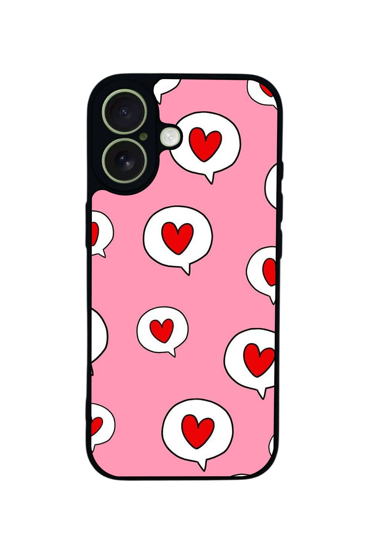 iPhone 17 Uyumlu Kalp Love Tasarımlı Glossy Premium Kılıf