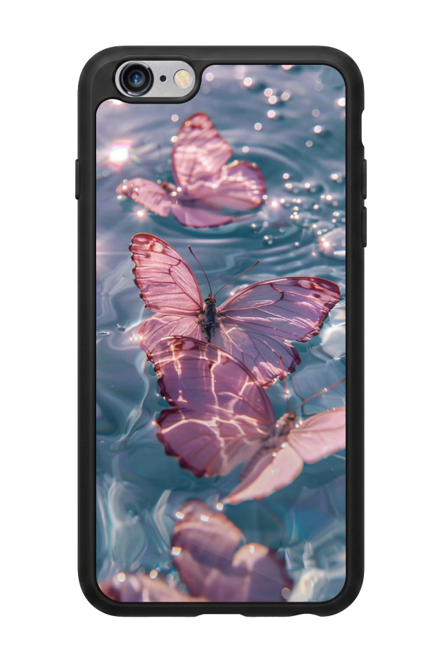 iPhone 6s Plus Uyumlu Kelebek Tasarımlı Glossy Premium Kılıf
