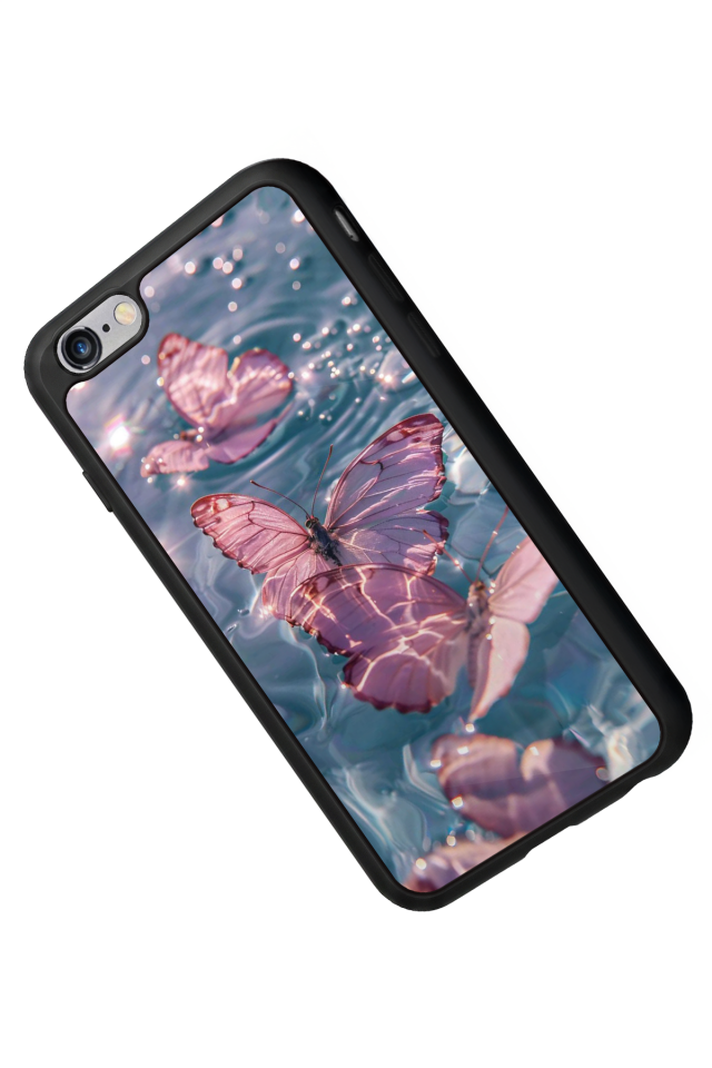 iPhone 6s Plus Uyumlu Kelebek Tasarımlı Glossy Premium Kılıf