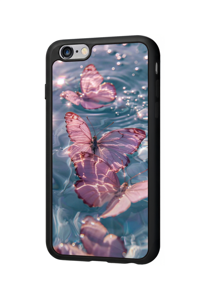 iPhone 6s Plus Uyumlu Kelebek Tasarımlı Glossy Premium Kılıf