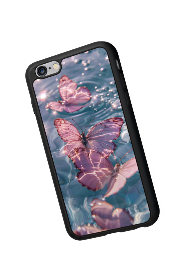 iPhone 6s Plus Uyumlu Kelebek Tasarımlı Glossy Premium Kılıf