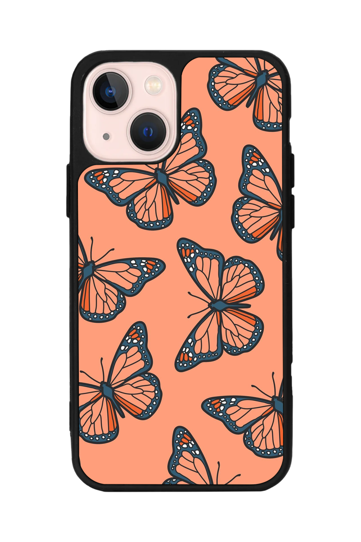 iPhone 15 Plus Uyumlu Kelebek Tasarımlı Glossy Premium Kılıf