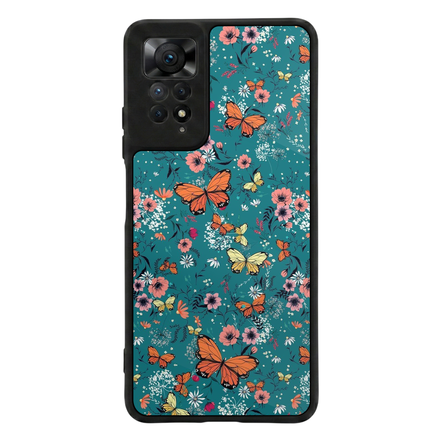 Xiaomi Redmi Note 11 Pro Uyumlu Kelebek Tasarımlı Glossy Premium Kılıf