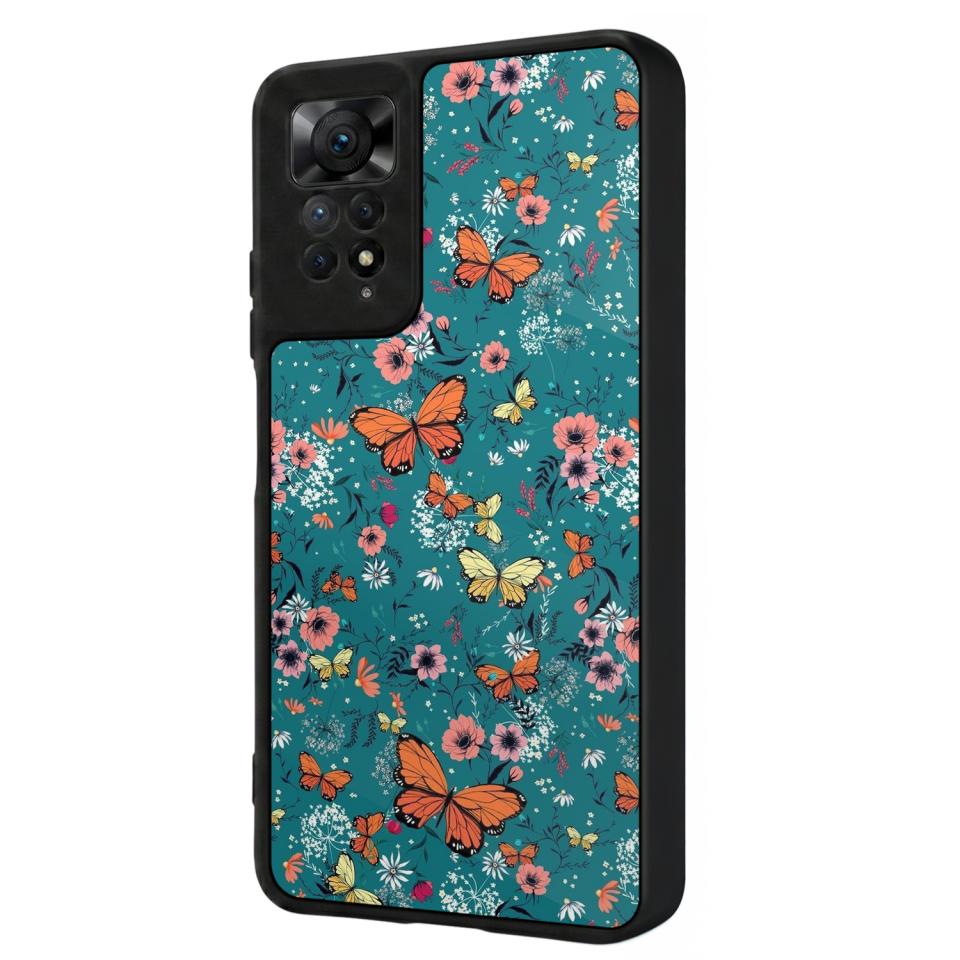Xiaomi Redmi Note 11 Pro Uyumlu Kelebek Tasarımlı Glossy Premium Kılıf