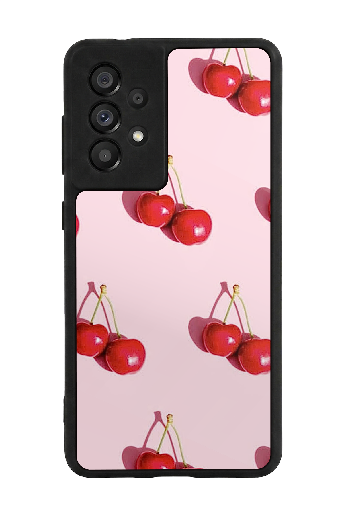 Samsung Galaxy A73 Uyumlu Kiraz Tasarımlı Glossy Premium Kılıf