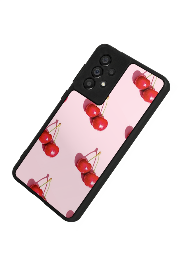 Samsung Galaxy A73 Uyumlu Kiraz Tasarımlı Glossy Premium Kılıf