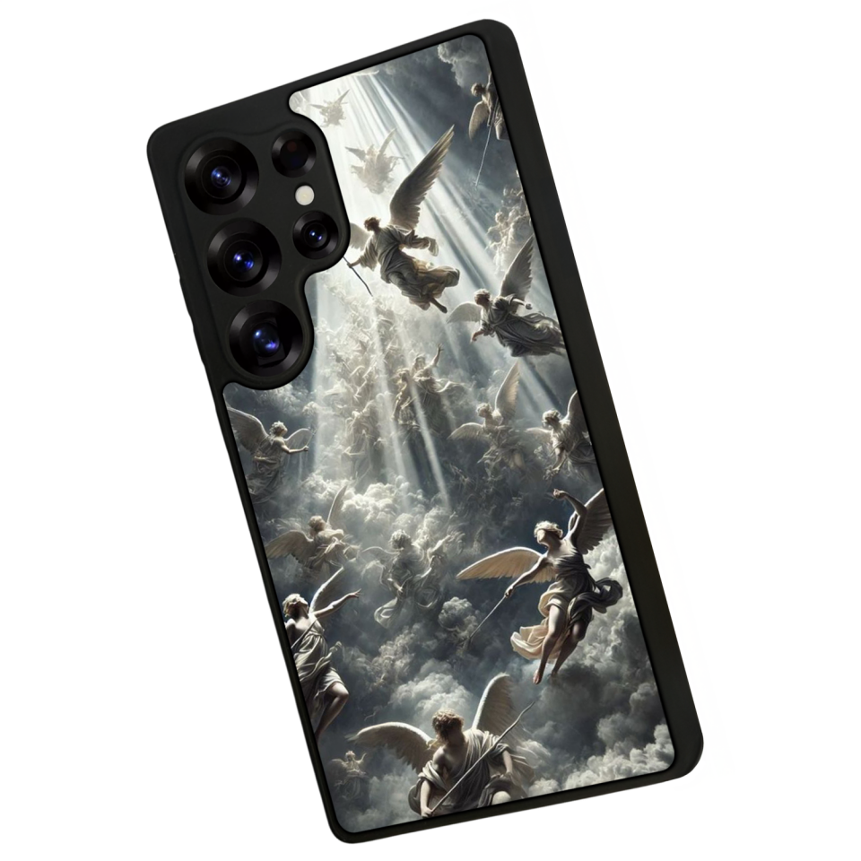 Samsung Galaxy S25 Ultra Uyumlu Melek Tasarımlı Glossy Premium Kılıf