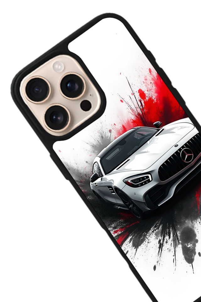 iPhone 16 Pro Uyumlu Mercedes Tasarımlı Glossy Premium Kılıf