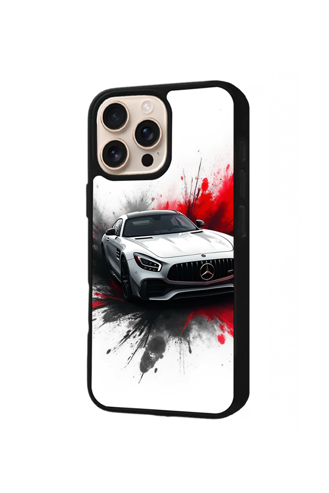 iPhone 16 Pro Uyumlu Mercedes Tasarımlı Glossy Premium Kılıf