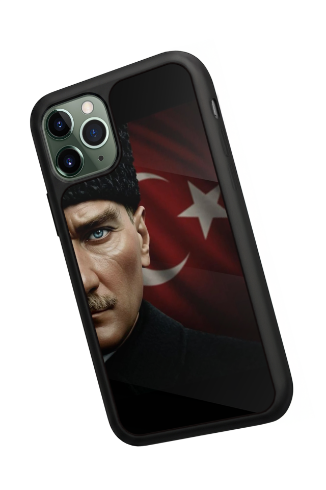 iPhone 11 Pro Max Uyumlu Mustafa Kemal Ataturk Tasarımlı Glossy Premium Kılıf