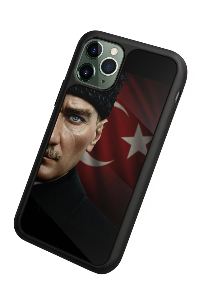 iPhone 11 Pro Max Uyumlu Mustafa Kemal Ataturk Tasarımlı Glossy Premium Kılıf
