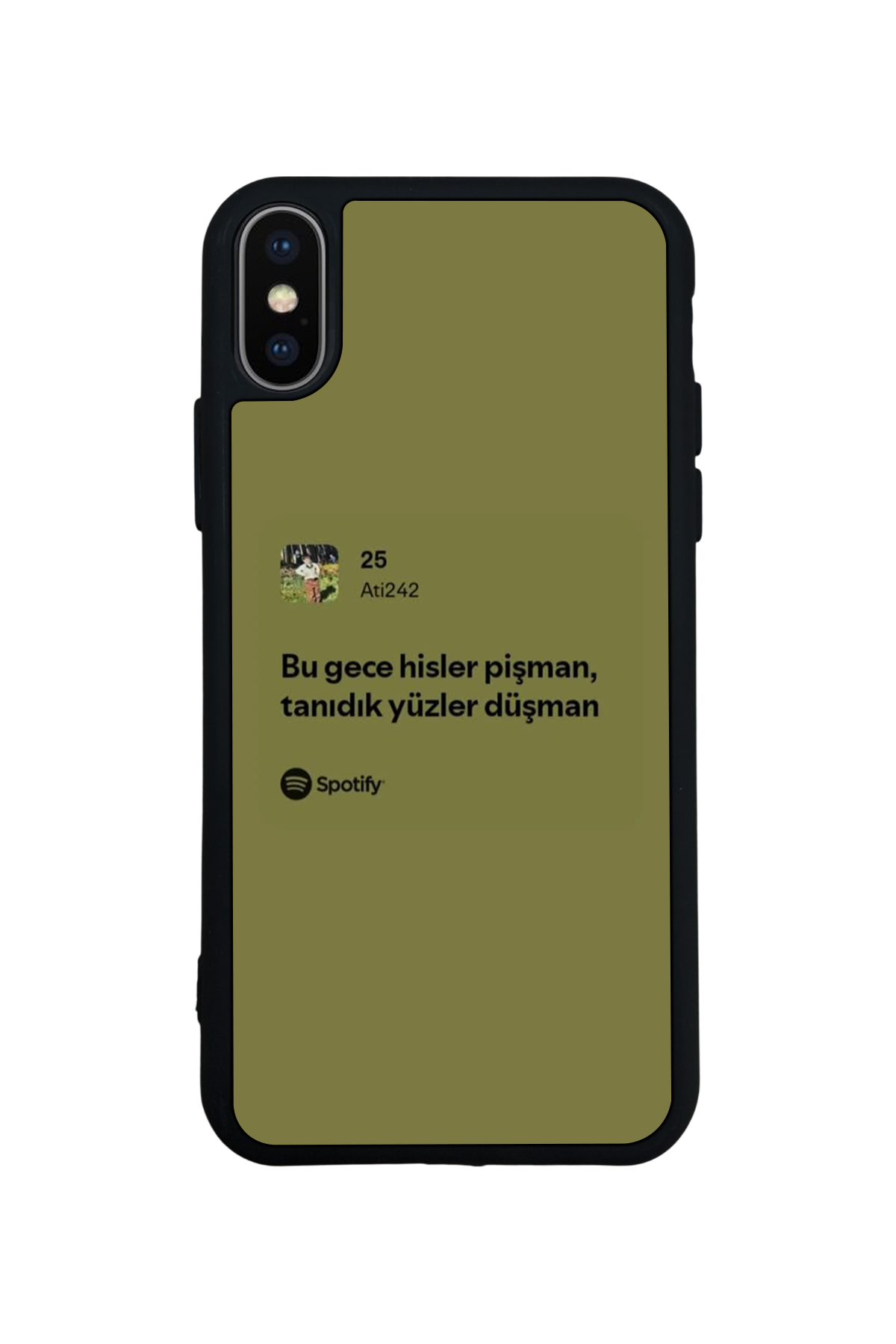iPhone XS Max Uyumlu Sarki Sozleri Tasarımlı Glossy Premium Kılıf
